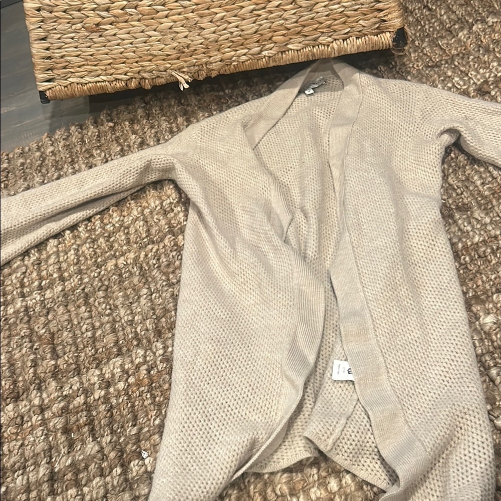 Barbara Lohmann Pure Virgin Wool Creme Cardigan Size 44